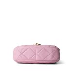 Pink Mini Lacquered Chain Lambskin Quilted Flap Aged Gold Hardware - Image 10