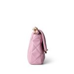 Pink Mini Lacquered Chain Lambskin Quilted Flap Aged Gold Hardware - Image 5