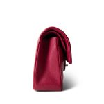 Raspberry Caviar Quilted Classic Flap Small Silver Hardware - Image 4
