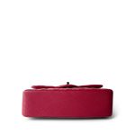 Raspberry Caviar Quilted Classic Flap Small Silver Hardware - Image 5