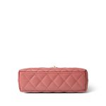Shiny Aged Calfskin Quilted Nano Kelly Shopper Coral Pink - Image 3