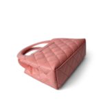 Shiny Aged Calfskin Quilted Nano Kelly Shopper Coral Pink - Image 15