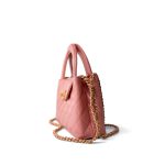 Shiny Aged Calfskin Quilted Nano Kelly Shopper Coral Pink - Image 16