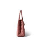Shiny Aged Calfskin Quilted Nano Kelly Shopper Coral Pink - Image 4