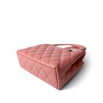 Shiny Aged Calfskin Quilted Nano Kelly Shopper Coral Pink - Image 5