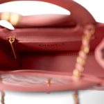 Shiny Aged Calfskin Quilted Nano Kelly Shopper Coral Pink - Image 14