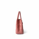 Shiny Aged Calfskin Quilted Nano Kelly Shopper Coral Pink - Image 4