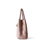 Shiny Aged Calfskin Quilted Nano Kelly Shopper Light Pink - Image 14