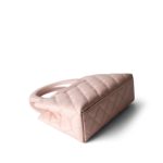 Shiny Aged Calfskin Quilted Nano Kelly Shopper Light Pink - Image 9