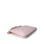 Travel Wallet on Chain Light Pink Caviar Quilted Light Gold Hardware - Image 8
