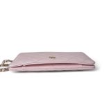 Travel Wallet on Chain Light Pink Caviar Quilted Light Gold Hardware - Image 4