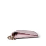 Travel Wallet on Chain Light Pink Caviar Quilted Light Gold Hardware - Image 3