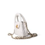 White Aged Calfskin Nano Kelly Mini Shopper - Image 4