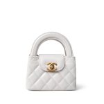 White Aged Calfskin Nano Kelly Mini Shopper - Image 8