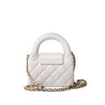 White Aged Calfskin Nano Kelly Mini Shopper - Image 2