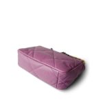 20B Purple Goatskin Quilted 19 Flap Small Mixed Hardware - Image 8