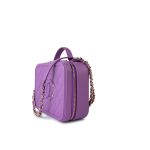 20C Purple Caviar Quilted CC Medium Filigree Vanity Case - Image 4