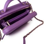20C Purple Caviar Quilted CC Medium Filigree Vanity Case - Image 8