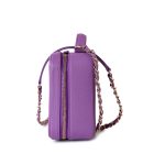20C Purple Caviar Quilted CC Medium Filigree Vanity Case - Image 12