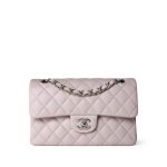 21B Light Purple Lambskin Quilted Classic Flap Small Silver Hardware
