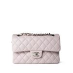 21B Light Purple Lambskin Quilted Classic Flap Small Silver Hardware - Image 3