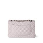 21B Light Purple Lambskin Quilted Classic Flap Small Silver Hardware - Image 6