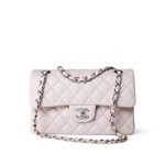 21B Light Purple Lambskin Quilted Classic Flap Small Silver Hardware - Image 4