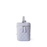 21K Lavender Caviar Quilted Top Handle Vanity Case Silver Hardware - Image 5