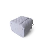 21K Lavender Caviar Quilted Top Handle Vanity Case Silver Hardware - Image 10