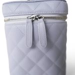 21K Lavender Caviar Quilted Top Handle Vanity Case Silver Hardware - Image 4