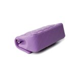 22s Purple Lambskin Quilted Mini Rectangular Single Flap - Image 8