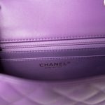 22s Purple Lambskin Quilted Mini Rectangular Single Flap - Image 9