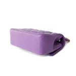 22s Purple Lambskin Quilted Mini Rectangular Single Flap - Image 15