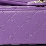 22s Purple Lambskin Quilted Mini Rectangular Single Flap - Image 19