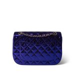 24C Shiny Purple Calfskin Quilted Flap Bag & Coin Purse - Image 4