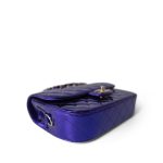 24C Shiny Purple Calfskin Quilted Flap Bag & Coin Purse - Image 10