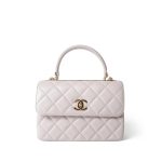 21B Lilac Lambskin Quilted Trendy CC Small Light Gold Hardware