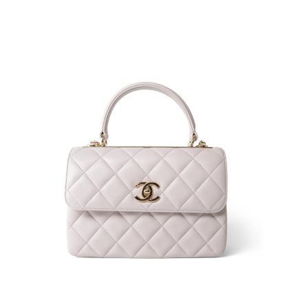 21B Lilac Lambskin Quilted Trendy CC Small Light Gold Hardware