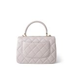 21B Lilac Lambskin Quilted Trendy CC Small Light Gold Hardware - Image 10