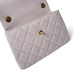 21B Lilac Lambskin Quilted Trendy CC Small Light Gold Hardware - Image 12