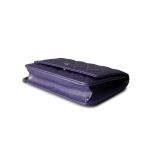 Purple Iridescent Lambskin Quilted Wallet on Chain / WOC Light Gold Hardware - Image 2