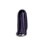 Purple Iridescent Lambskin Quilted Wallet on Chain / WOC Light Gold Hardware - Image 7