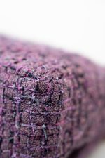 Purple Tweed Quilted 19 Flap Large Mixed Hardware - Image 17