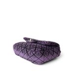 Washed Denim Quilted Small Purple Denimpression Flap Silver Hardware - Image 10
