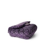 Washed Denim Quilted Small Purple Denimpression Flap Silver Hardware - Image 8