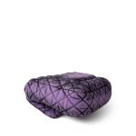 Washed Denim Quilted Small Purple Denimpression Flap Silver Hardware - Image 13