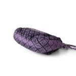 Washed Denim Quilted Small Purple Denimpression Flap Silver Hardware - Image 9