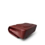 18C Dark Red Glittery Caviar Quilted Classic Flap Aged Gold Hardware - Image 11