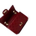 19A Red Aged Calfskin Quilted Mini Reissue Flap - Image 5