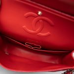 21S Iridescent Red Classic Flap Medium Light Gold Hardware - Image 10